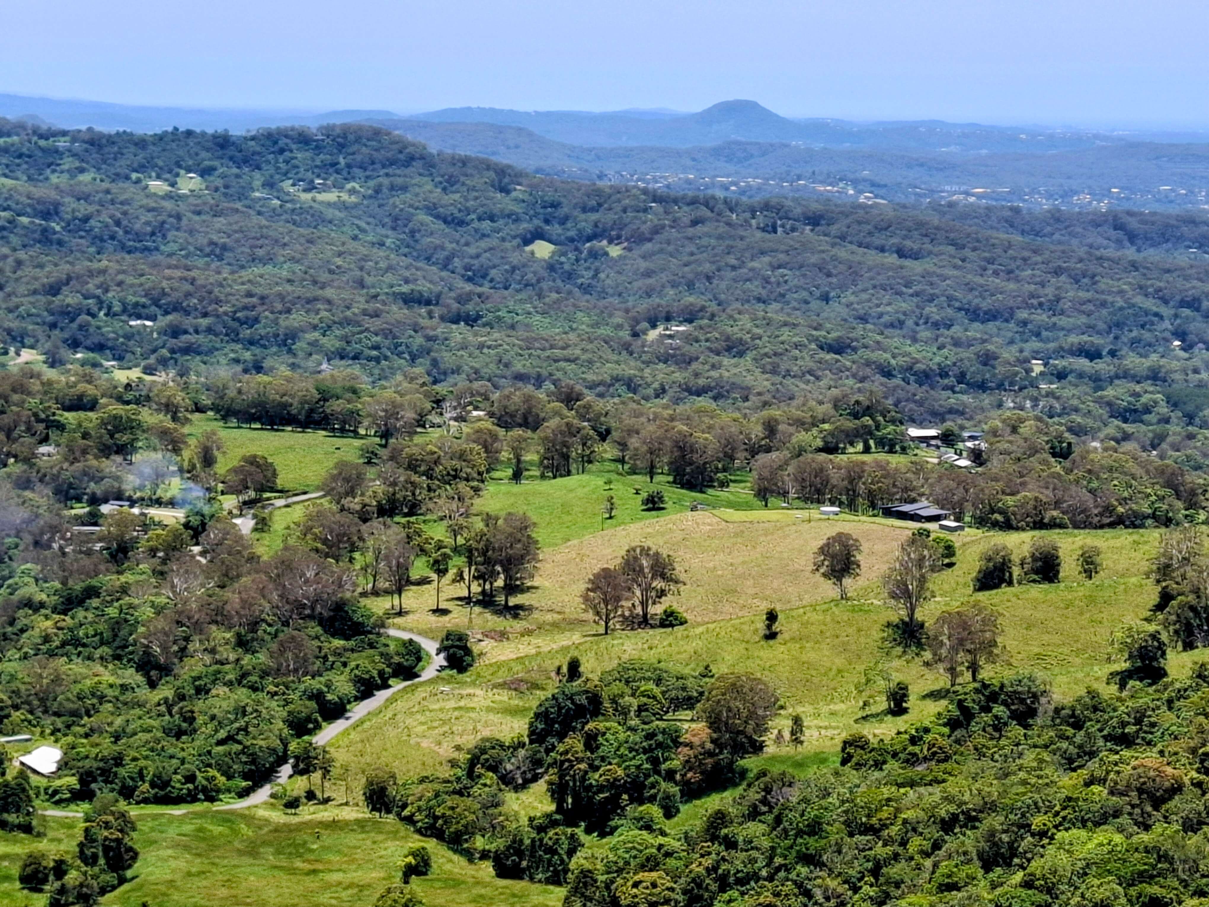 View over hinterland taken from cafe