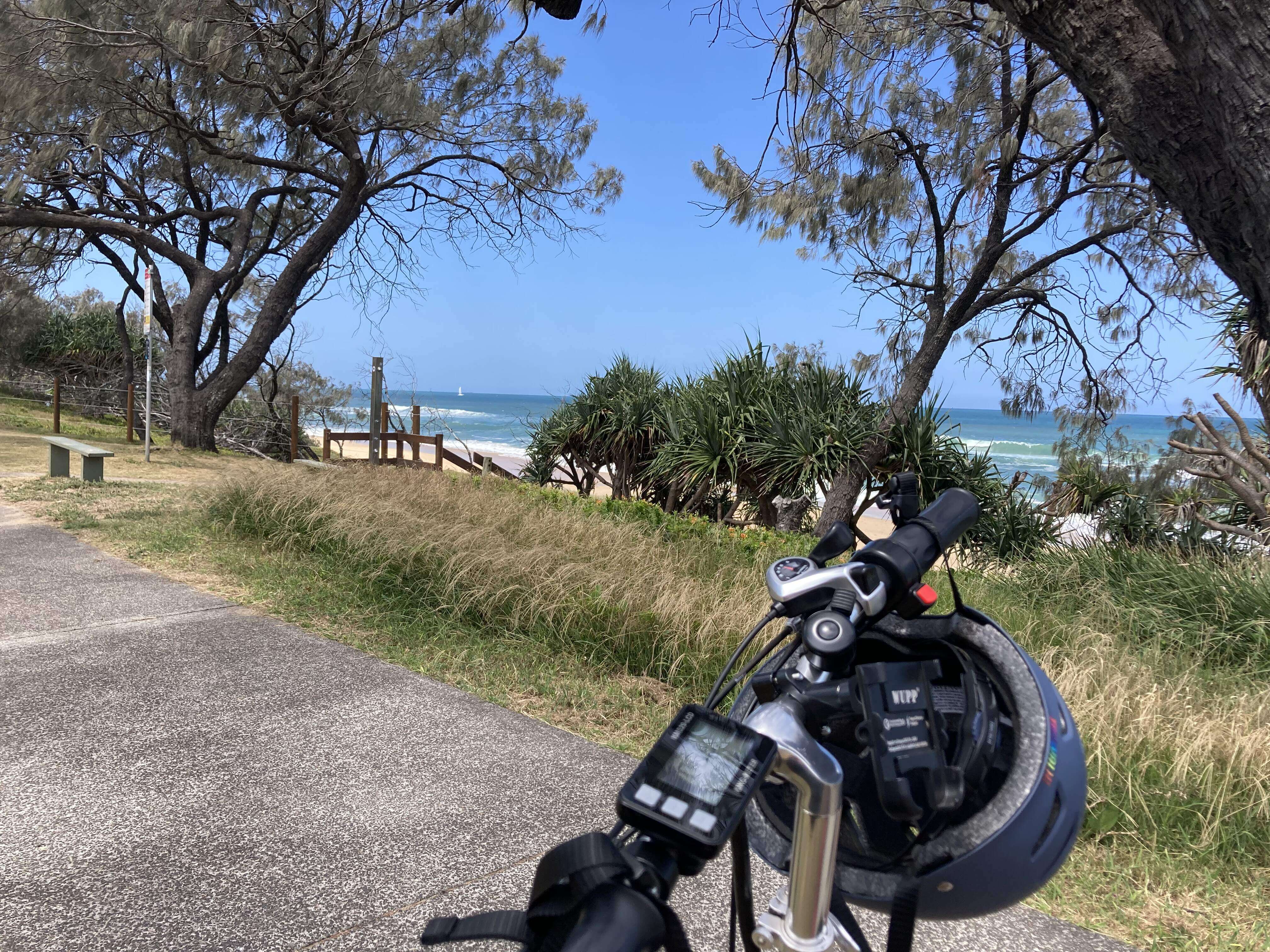 bike ride along the coastal path at Kawana beach bike ride along the coastal path at Kawana beach