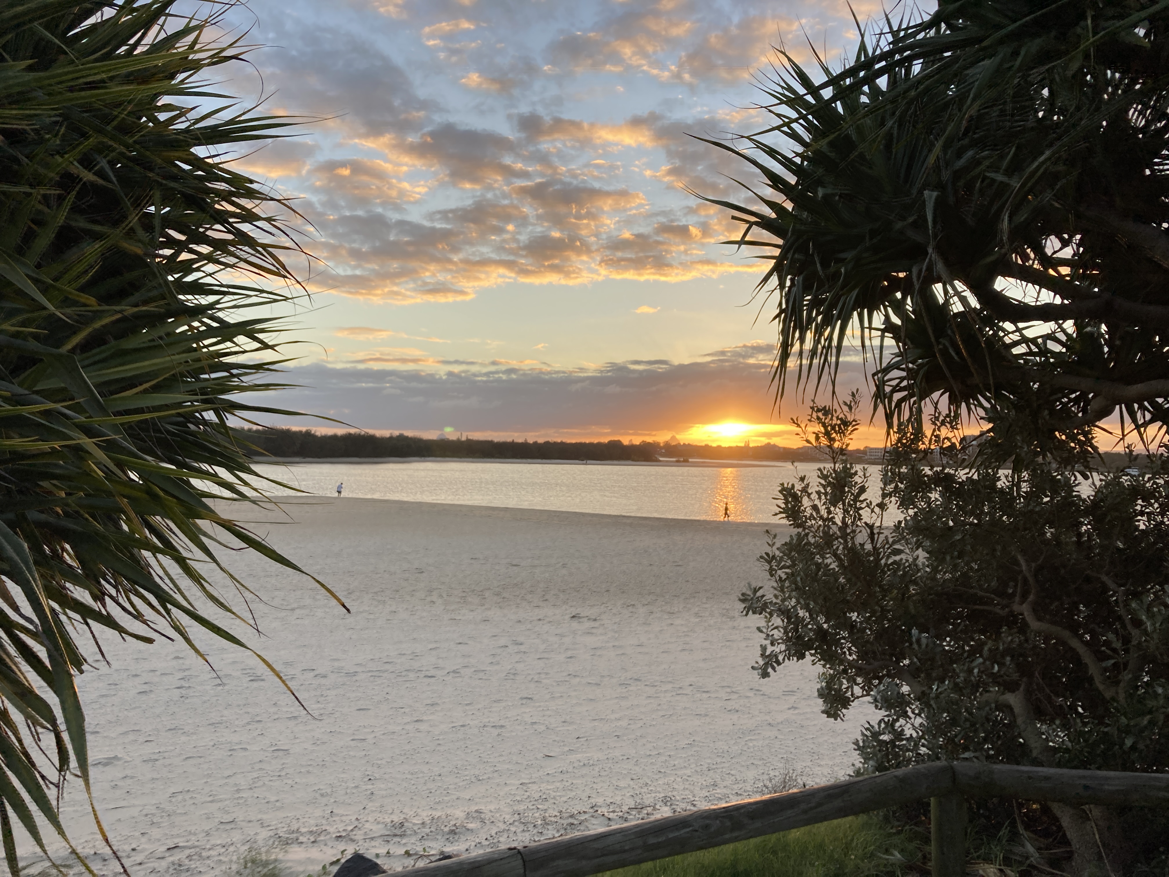 boxing day sunset at the beach in Caloundra boxing day sunset at the beach in Caloundra