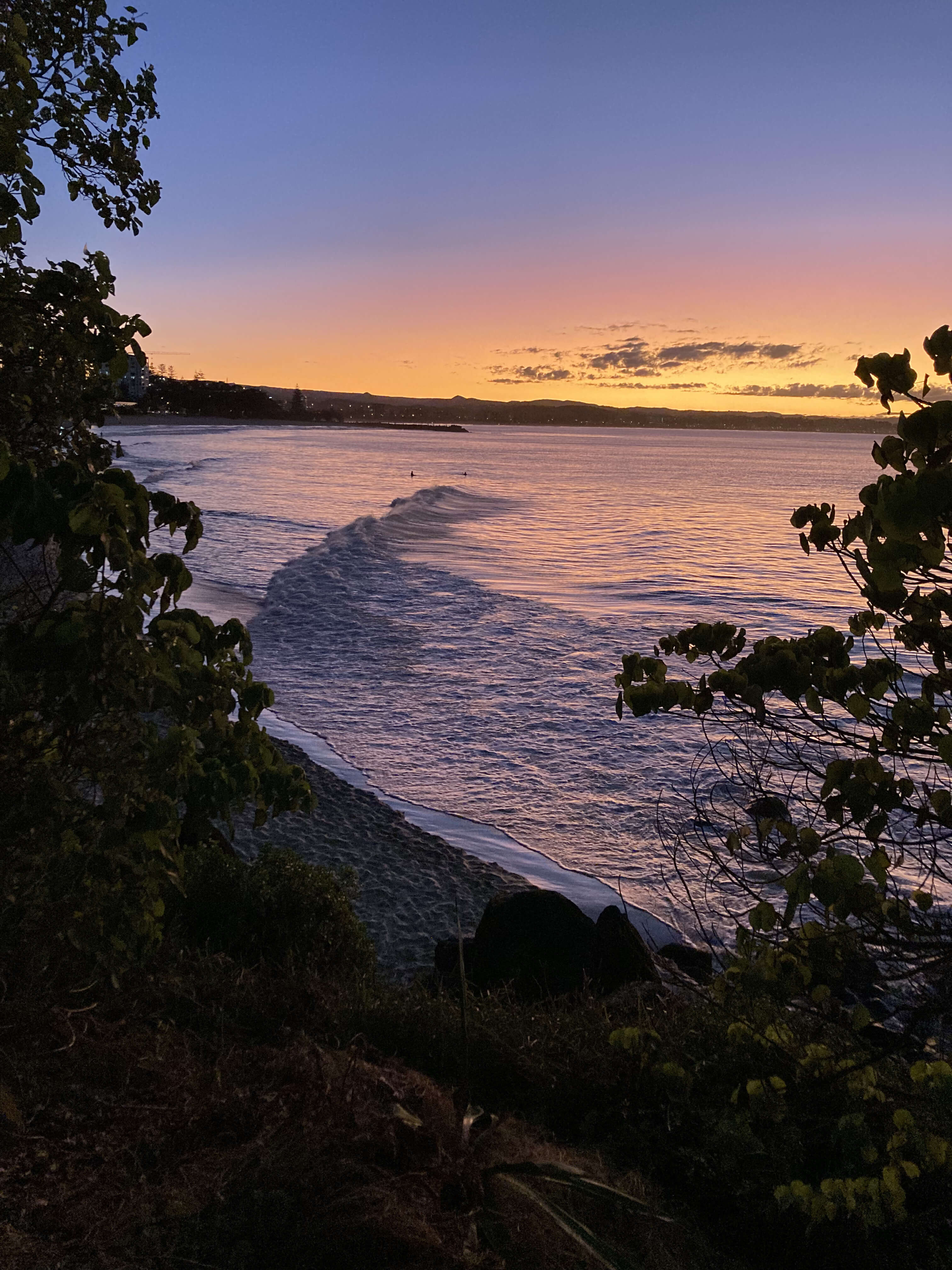 Sunset over ocean gentle waves Sunset over ocean gentle waves