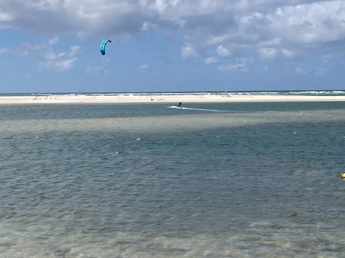 Kite surfer beautiful Australia beach