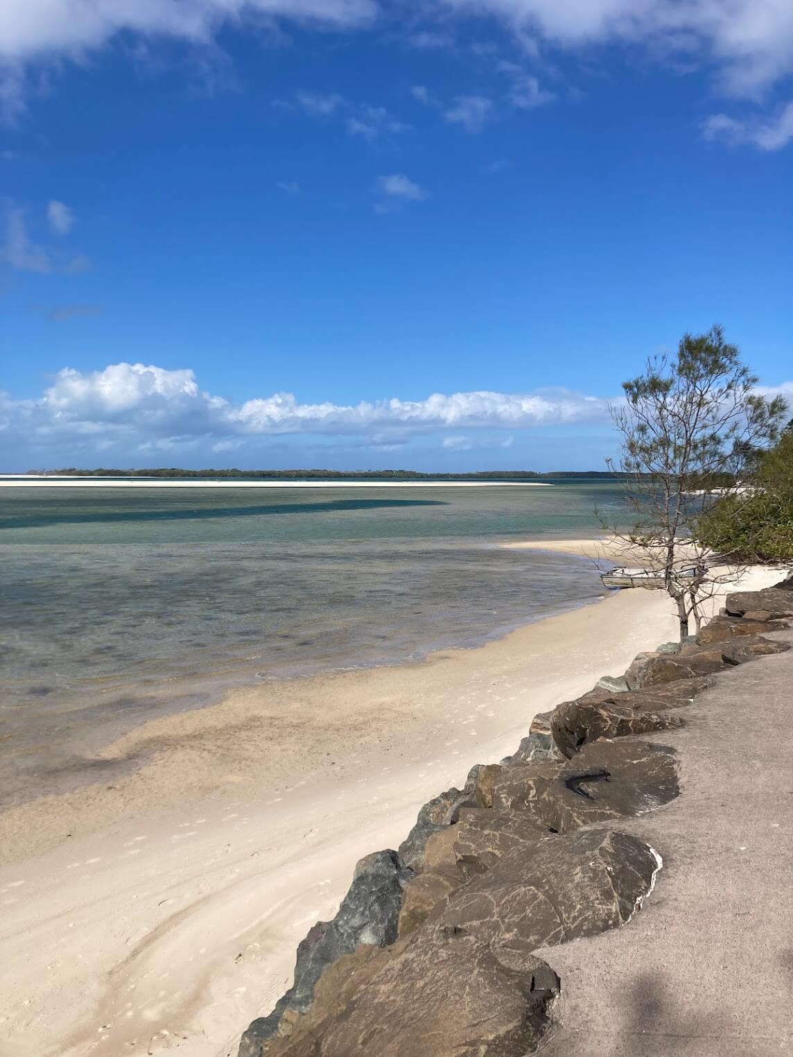 Beach Serenity: A Tranquil Winter Landscape Along the Sunshine Coas