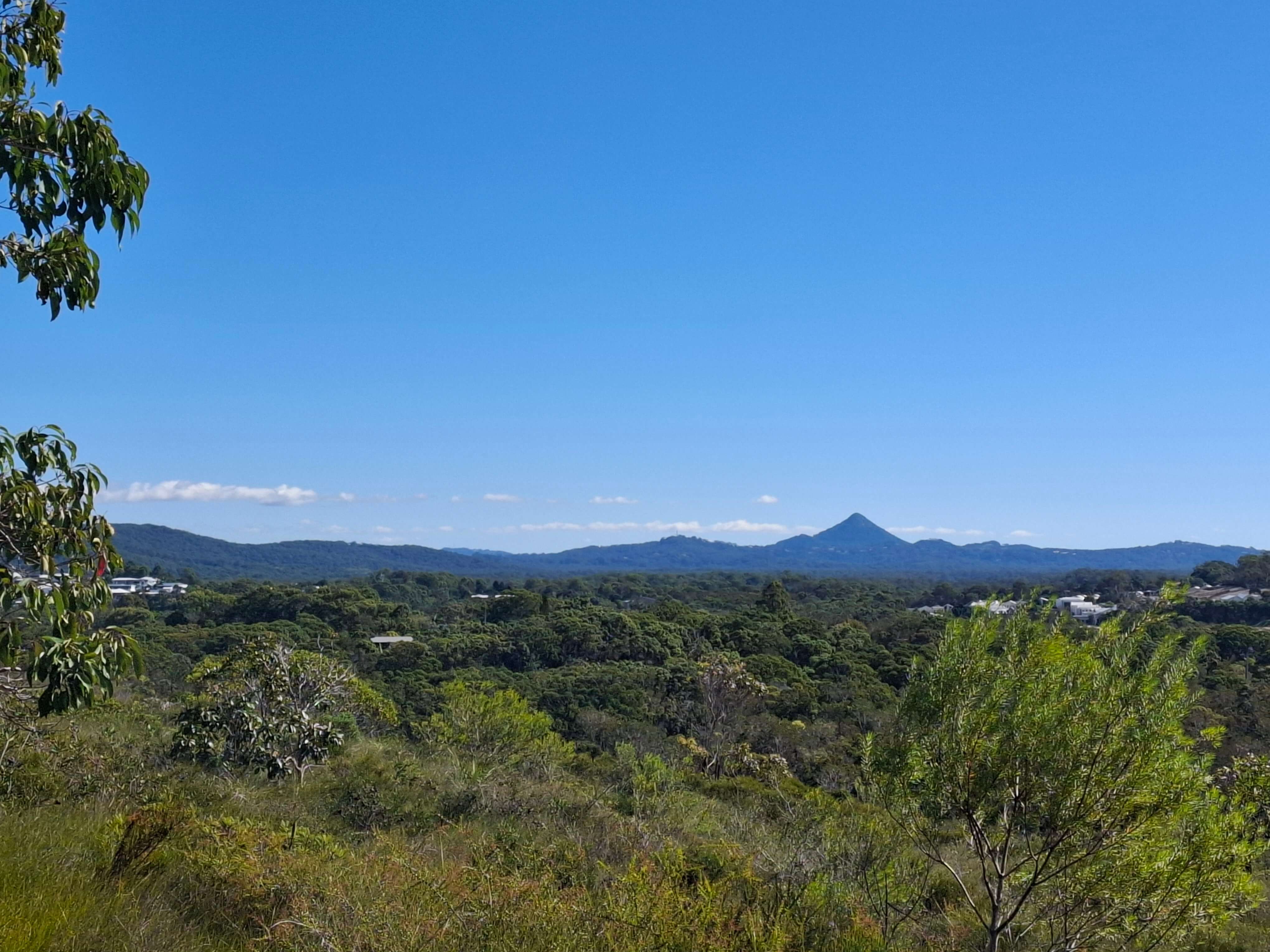 view from summit of more hills in the distance